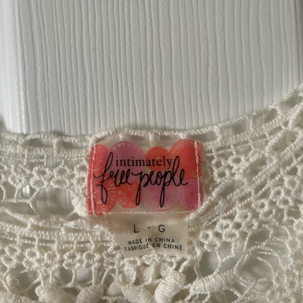 Free People Cream Crochet Top - Picture 3 of 4